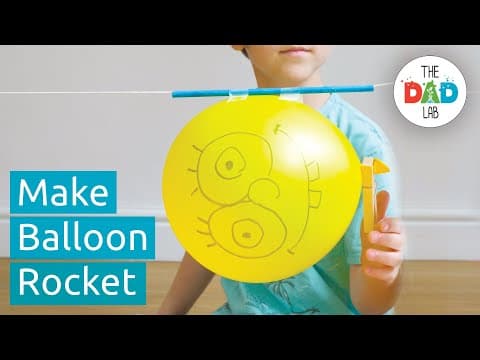 Balloon Rocket Experiment: Newton's Third Law for Preschoolers